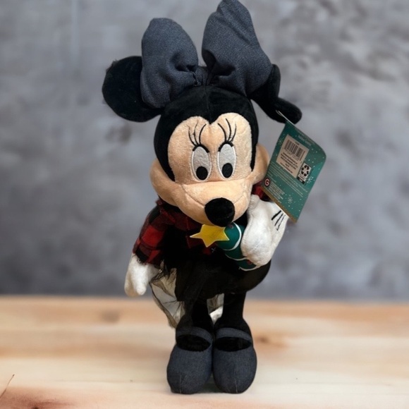 Disney 20” Porch Greeter Minnie Mouse NWT Christmas Black Red - Picture 1 of 8